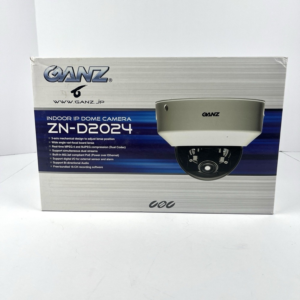 Ganz ZN-D2024 IP Dome Security Camera ONLY – New Open Box – No Mount/Hardware